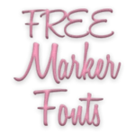 marker fonts android application logo